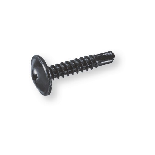 Self-drilling screw similar to DIN 7504 4.8x25, PH2, black zinc-plated